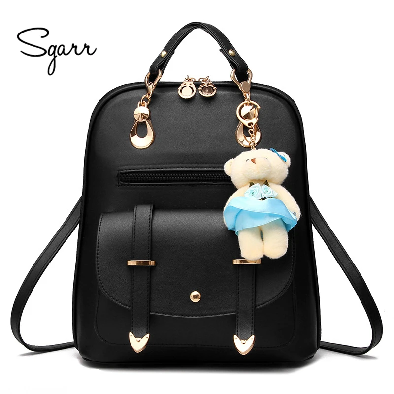 SGARR Brand Fashion Women Backpack For Girls School Bags Black High Quality Waterproof Students Backpacks Women