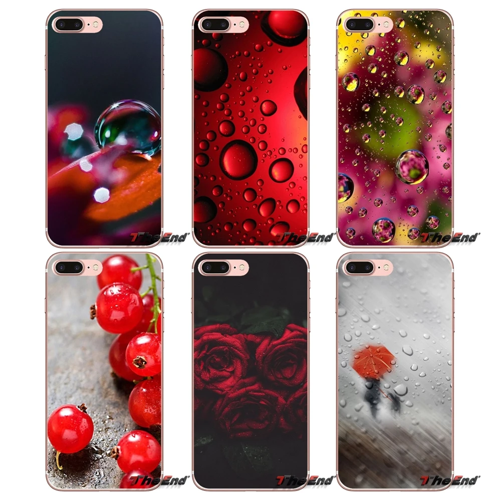 Мягкий прозрачный чехол для Huawei G7 G8 P7 P8 P9 Lite Honor 4C 5X 5C 6X Mate 7 8 9 Y3 Y5 Y6 II 2 Pro 2017 Red Drops Art |