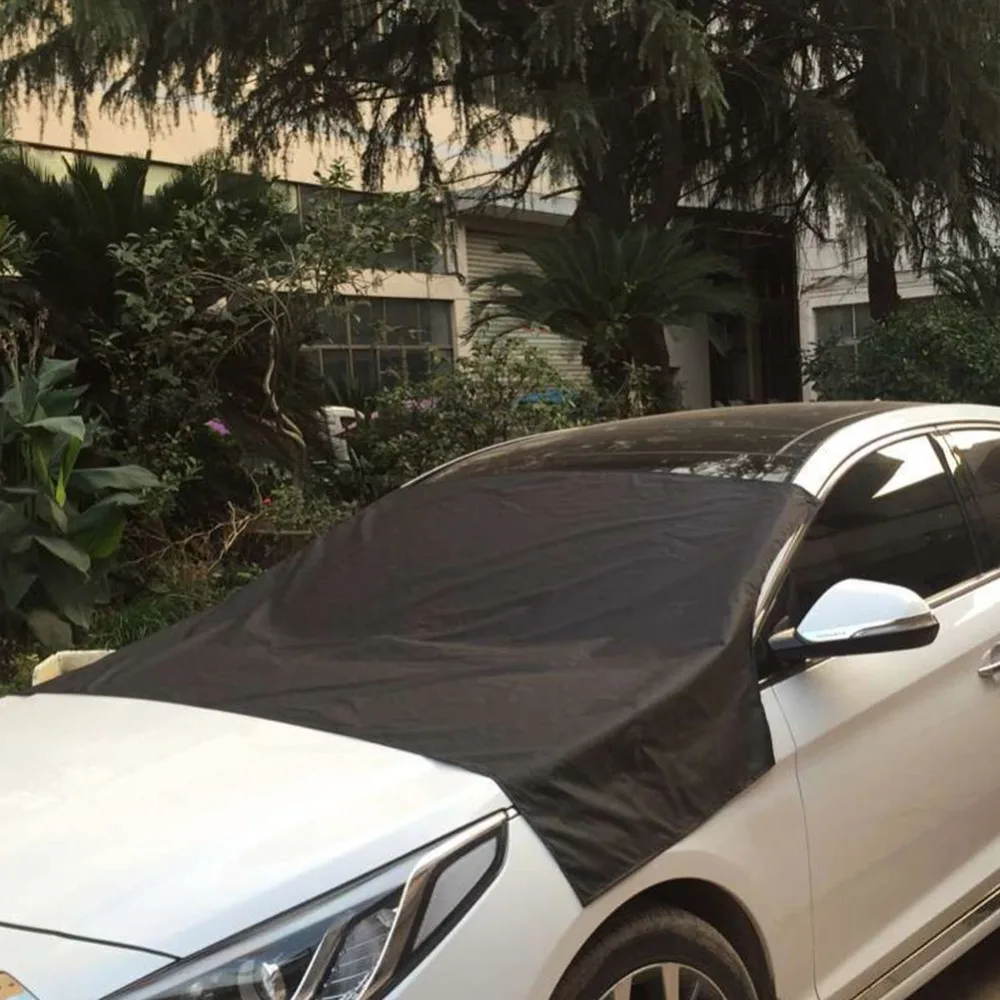 

Car Magnet Windshield Cover Snow Cover Sunshade Ice Snow Frost Protector Windshield Silver Black Cover