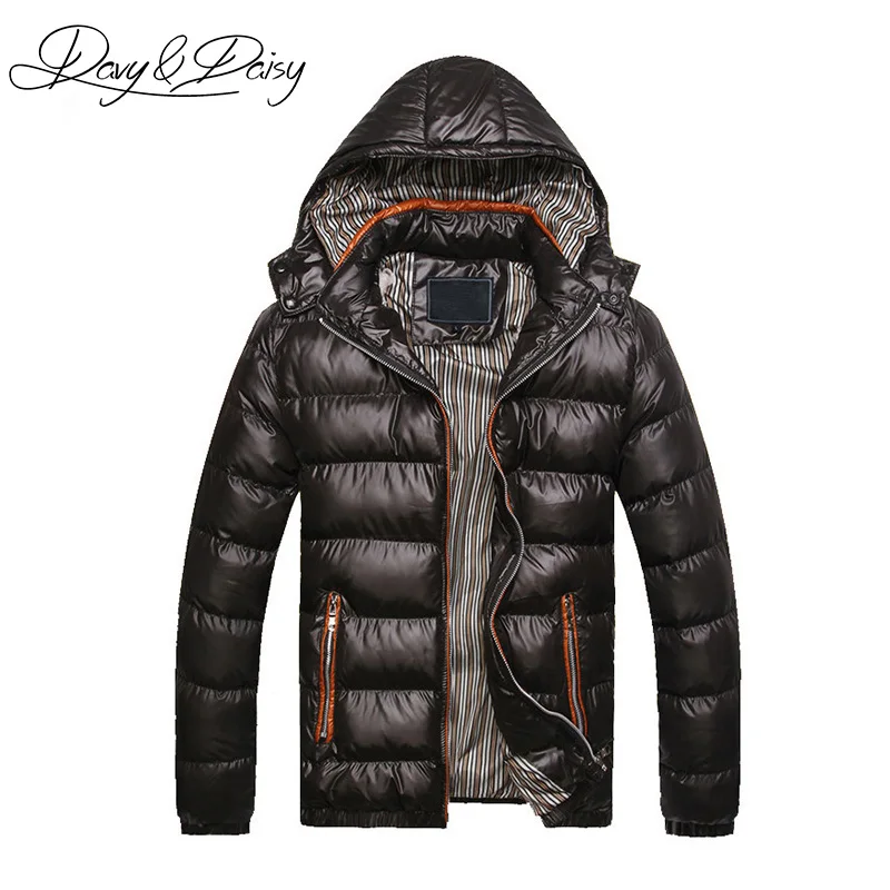 

DAVYDAISY Men Parkas Winter Jacket Men Slim Fit Padded Casual Hooded Thicken Warm Coat Outerwear Brand Clothing DCT-057
