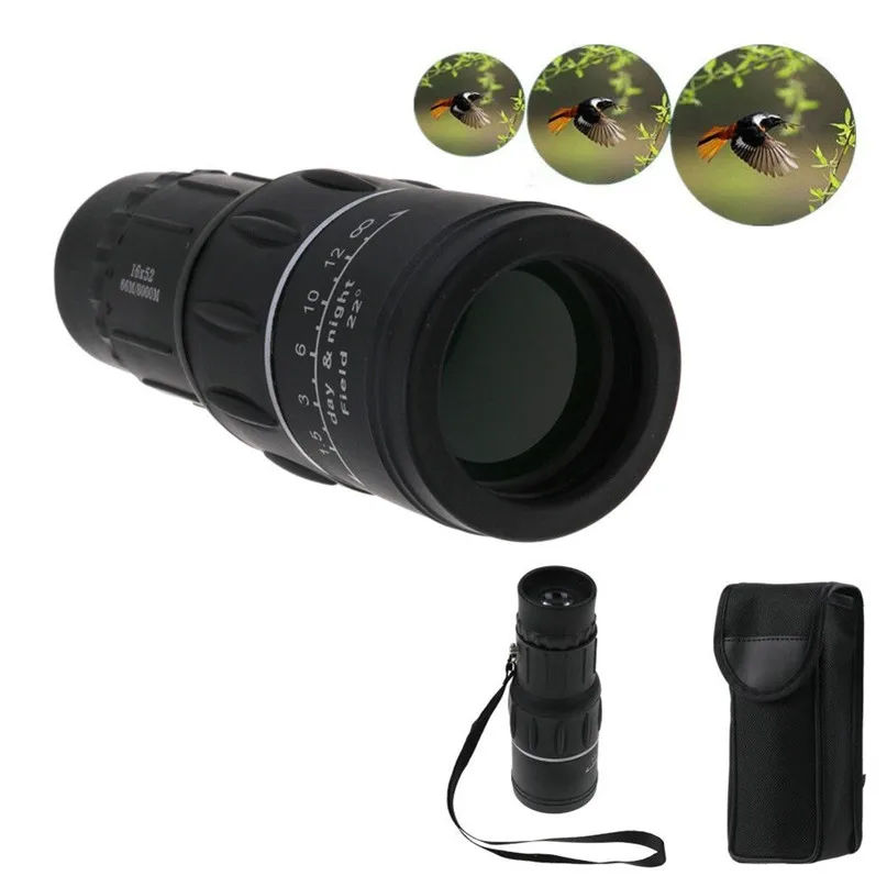 High Definition Telescope 16x52 Dual Focus Zoom Optical Night and Day Vision Monocular single Telescope #2Y03 (4)