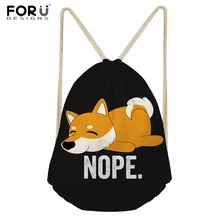 FORUDESIGNS/милые 3D Животные Собака корги печатные женские мешки с Кулиской мягкий рюкзак для путешествий рюкзаки многофункциональная дорожная сумка для хранения
