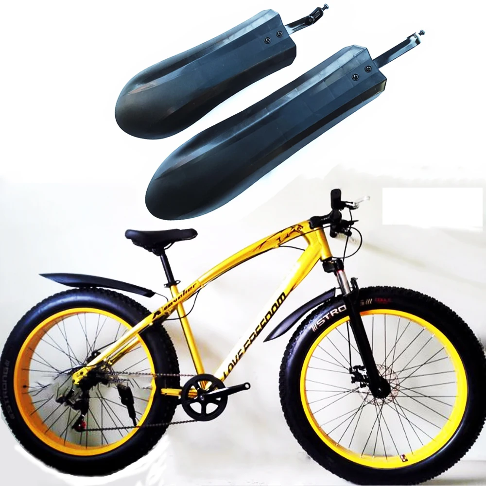 

2pcs Snow Bicycle Bike wings fender mudguard Widen Front Rear Mud Guard Fenders for 26 MTB Bikes Cycling accessories mud flaps