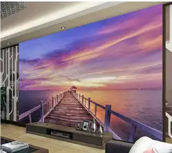 Украшение стены Sunset Beach 3d обои природа ТВ фоне обоев 3D Настенные обои parded papel