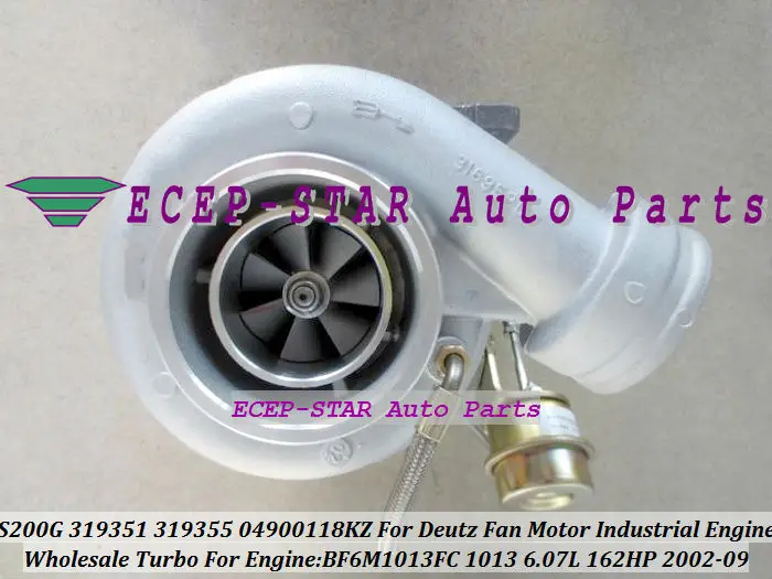 S200G 319351 319355 04900118KZ Turbo Turbocharger For Deutz Fan Motor Industrial Engine 2002-09 BF6M1013FC 1013 6.07L 162HP (1)