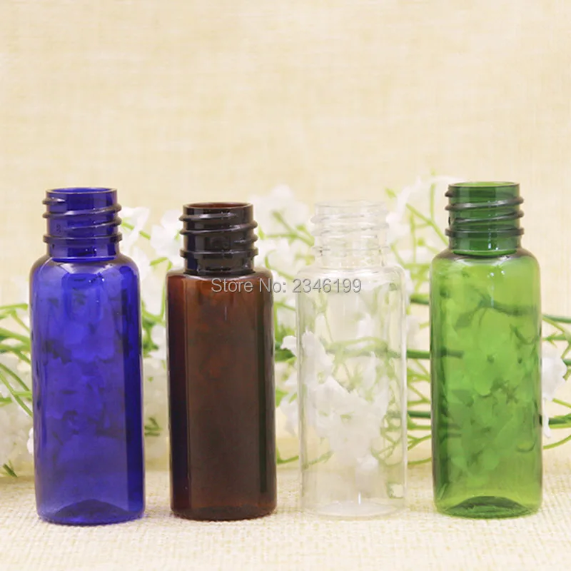 Empty Plastic Bottle 20ml Cosmetic Container Transparent Cover Plastic Bottle Blue Empty Cosmetic Bottle Plastic Packaging