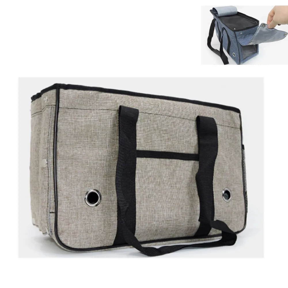 C98 новые мягкие сбоку Pet перевозчиков Открытый Путешествия собака сумка для маленьких собак и кошек Обувь с дышащей сеткой Fodable собака сумка с карманом