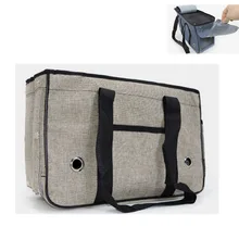 C98 новые мягкие сбоку Pet перевозчиков Открытый Путешествия собака сумка для маленьких собак и кошек Обувь с дышащей сеткой Fodable собака сумка с карманом