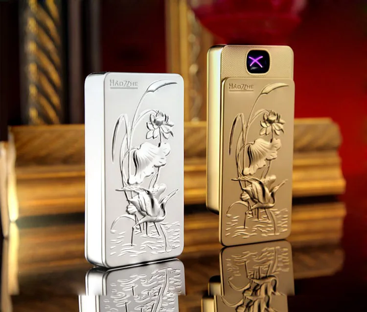 Double arc electric lighter new surface relief cranes USB charge environment-friendly windproof cigarette | Дом и сад