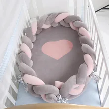 80*50cm Portable Cotton Baby Bionic Bed Foldable Newborn Baby Crib Nest Bed Cradle Removable Infant Travel Bed with Bumper 6 sets cotton baby bed cradle crib soft warm mattress portable bed prevent pressure to the baby with quilt