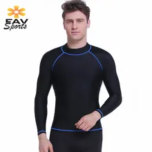 Мужской комбинезон с длинными рукавами с защитой от ультрафиолета для мужчин, гидрокостюм для подводного плавания, куртка для мокрого костюма, топ для зимнего плавания и серфинга, одежда для плавания