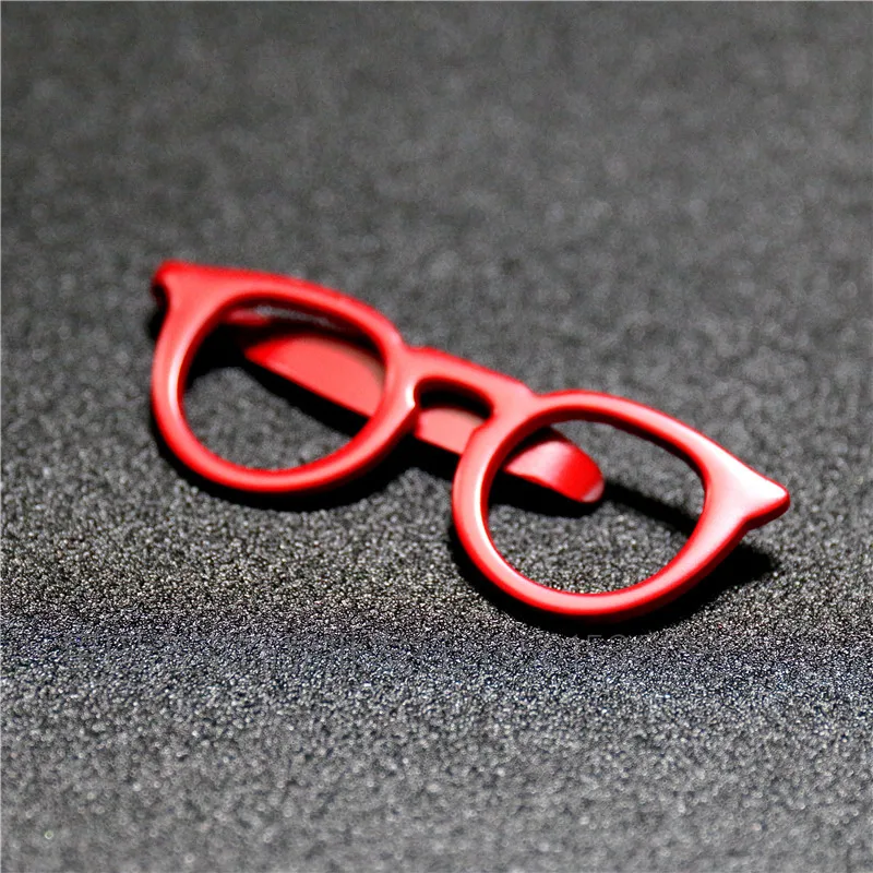 

Korean Men's Shirt Tie Clip Metal Glasses Ties Clips Simple Business Brooch Small Brooch Lapel Pin Double Use Jewelry for Men