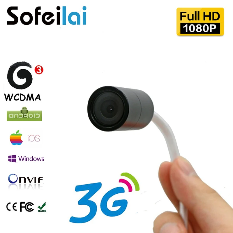 Sofeilai 3G беспроводная микро IP камера Мини домашняя обнаружения движения WCDMA Onvif CCTV