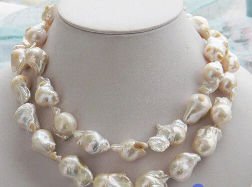 

Miss charm Jew1079 2ROW WHITE COFFEE KESHI REBORN PEARL NECKLACE (A0501)