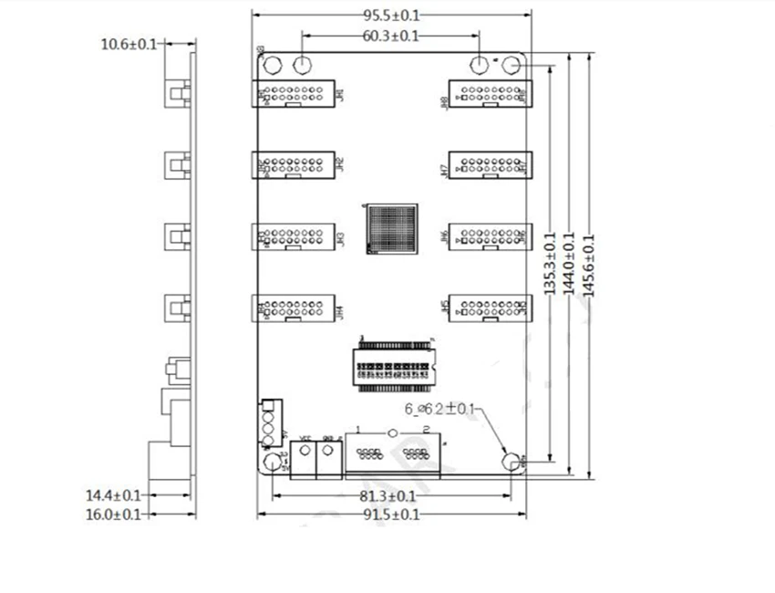 Novastar контроллер получения карты подключения отправки карты датчик hub75 порты управления 256x256 пикселей светодиодный дисплей