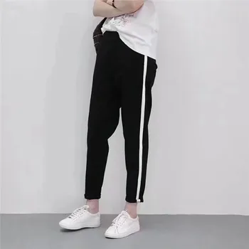 

Women Black Casual High Waist Pants Loose Trousers Pants Fashion Female Long Pants