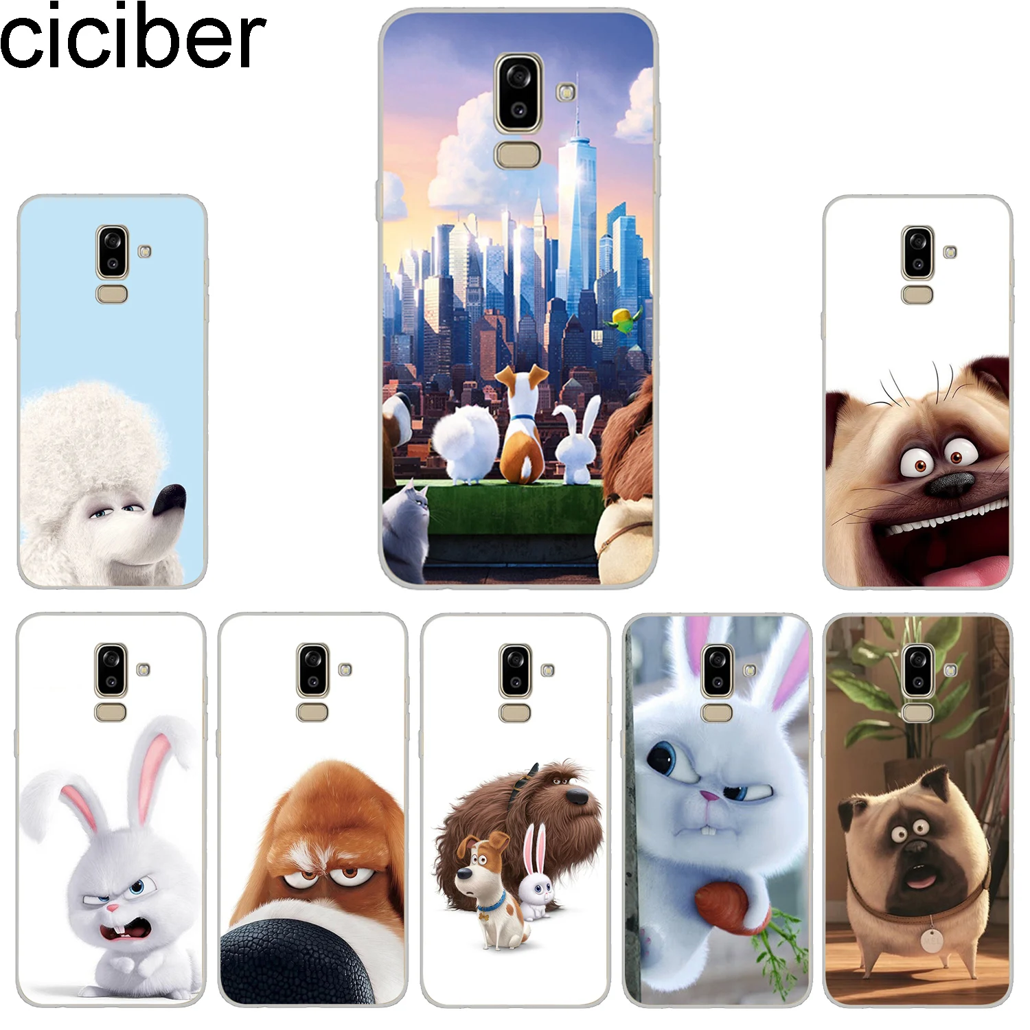 

ciciber Phone Case for Samsung Galaxy J5 J6 J7 J8 Cover for Samsung J4 J3 J2 J1 Prime Core Plus 2016 2017 2018 Secret Life Pets