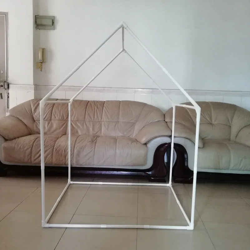 Diy принцесса дом рамка игровой домик для детей полка вечеринок пластиковые трубы