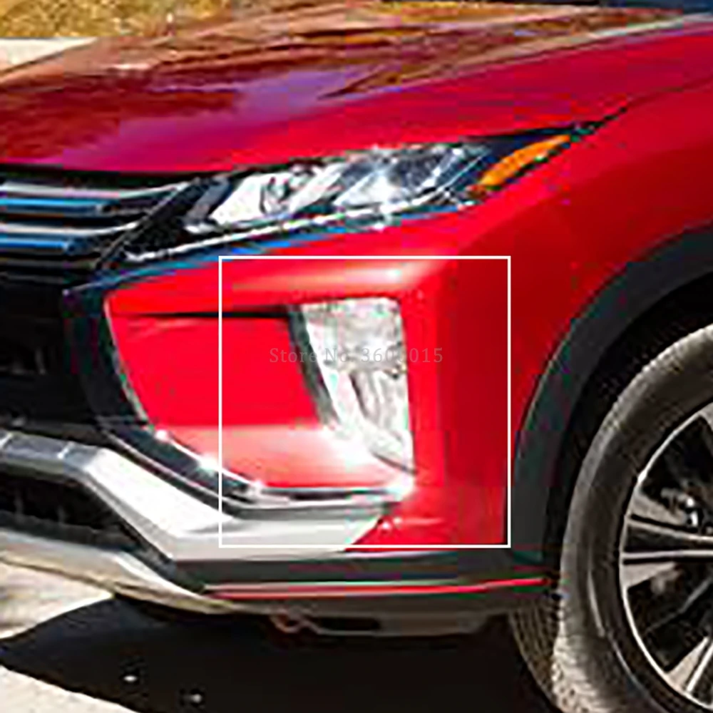 For Mitsubishi Eclipse Cross 2017 2018 2019 Car Styling Parts Front Fog light Covers Chrome Molding Trim Exterior Accessories For Mitsubishi Eclipse Cross 2017 2018 2019 Car Styling Parts Front Fog light Covers Chrome Molding Trim Exterior Accessories