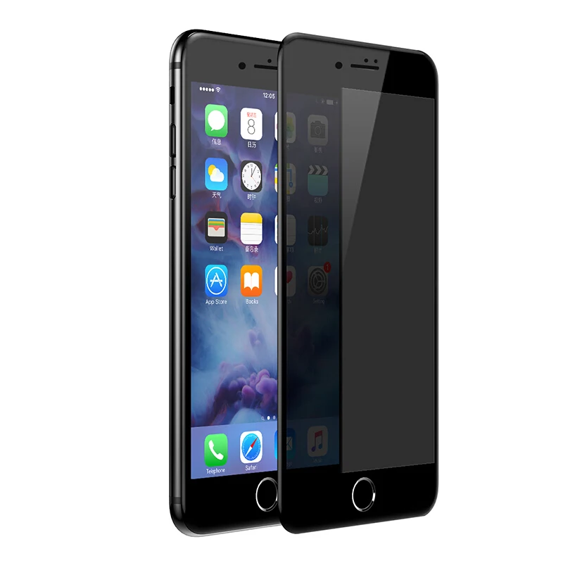 Полное покрытие антибликовое закаленное стекло Защита экрана для iPhone6S plus Черная