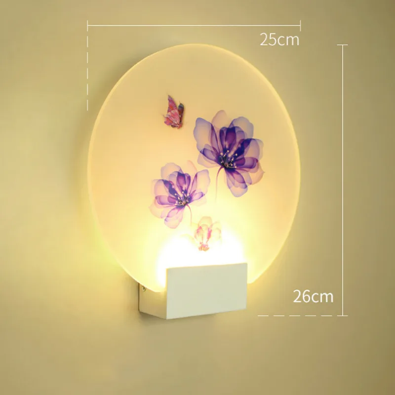 SuperNight 6W European LED Wall Lamp Mural Night Light Modern Aisle Living Room Bedroom Bedside Lamp for Home Hotel Decoration (6)