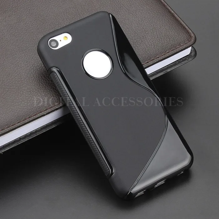

8 Color S-Line Anti Skidding Gel TPU Slim Soft Case Back Cover For Apple iPhone 5C Mobile Phone Rubber silicone Bag