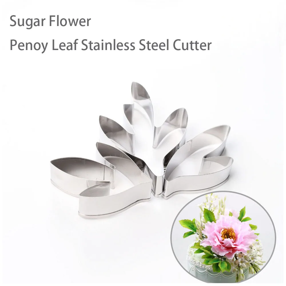 

Peony Sugar Flower Leaf Stainless Steel cutter 3pcs/set