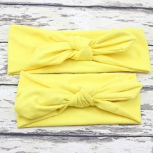 Cute Mother — child Rabbit Ear Hair Ornaments Knotted Bow Parent Baby Elastic Headband