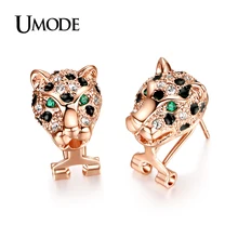 UMODE Brincos Rose Gold Plated Animal Shaped Austrian Rhinestones Drop Earrings For Women Fashion Hot Sale Jewelry AJE0010