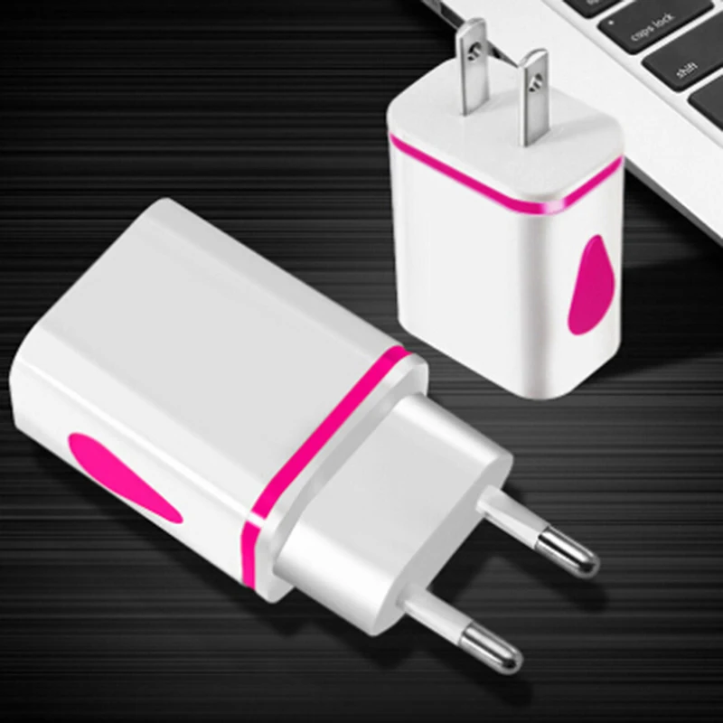 Универсальное USB зарядное устройство настенное зарядное устройство 5V2. 1A зарядное устройство с 3 портами для samsung S8 ЕС Подключите мобильный телефон Зарядное устройство для мобильного телефона для iPhone X 7 8 - Цвет: PP