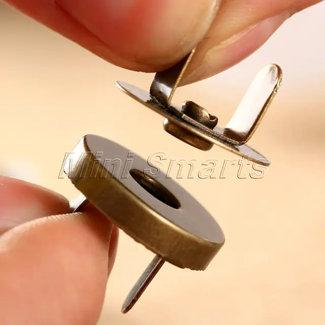 10 Sets Bag Purse Clasps Sewing Ons Magnetic Metal Snaps 10 Sets Bag Purse Clasps Sewing Ons Magnetic Metal Snaps Fasteners Handbag Craft Leather Coat