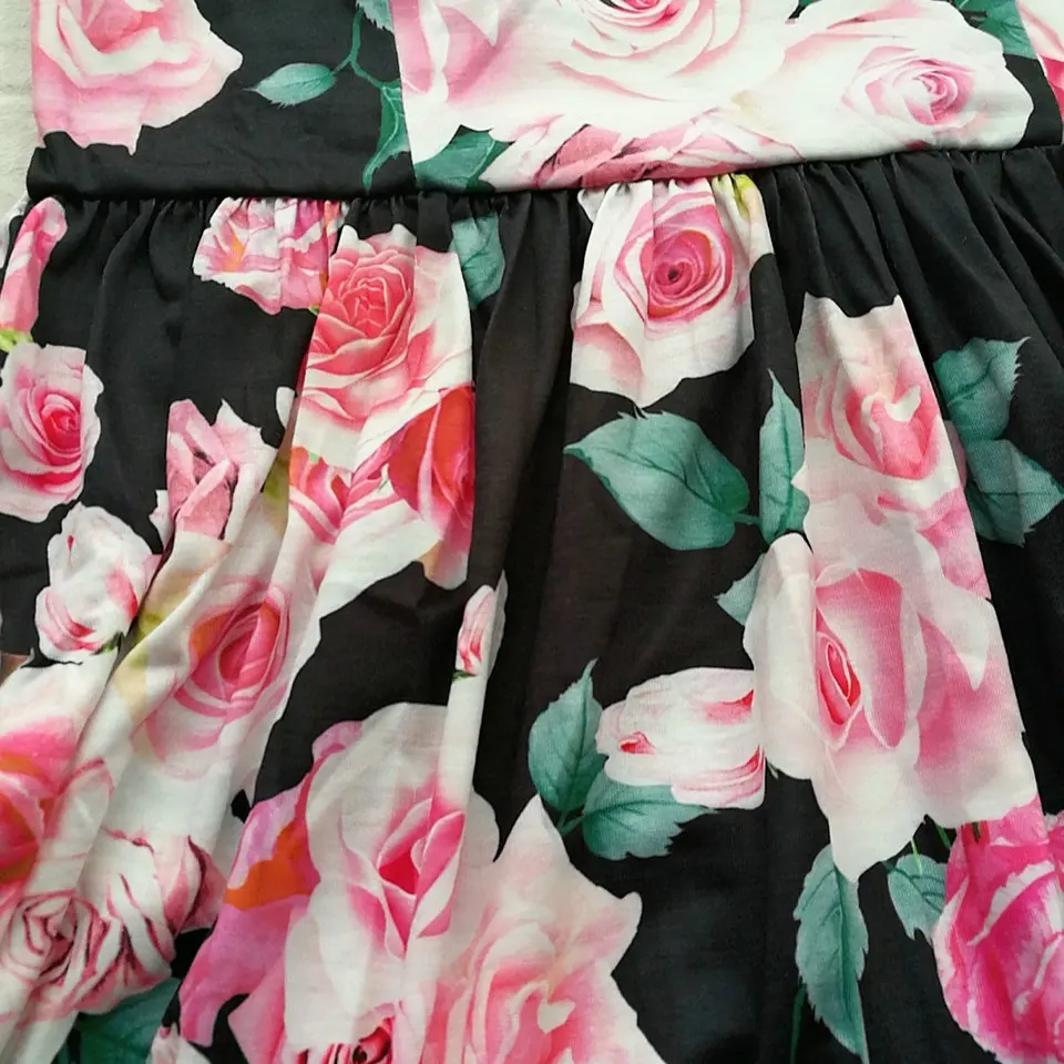 Family Look Women Matching Mother And Daughter Clothes Sleeveless Floral Dress For Mommy And Me Kids Girls Mom Daughter Dresses (3)