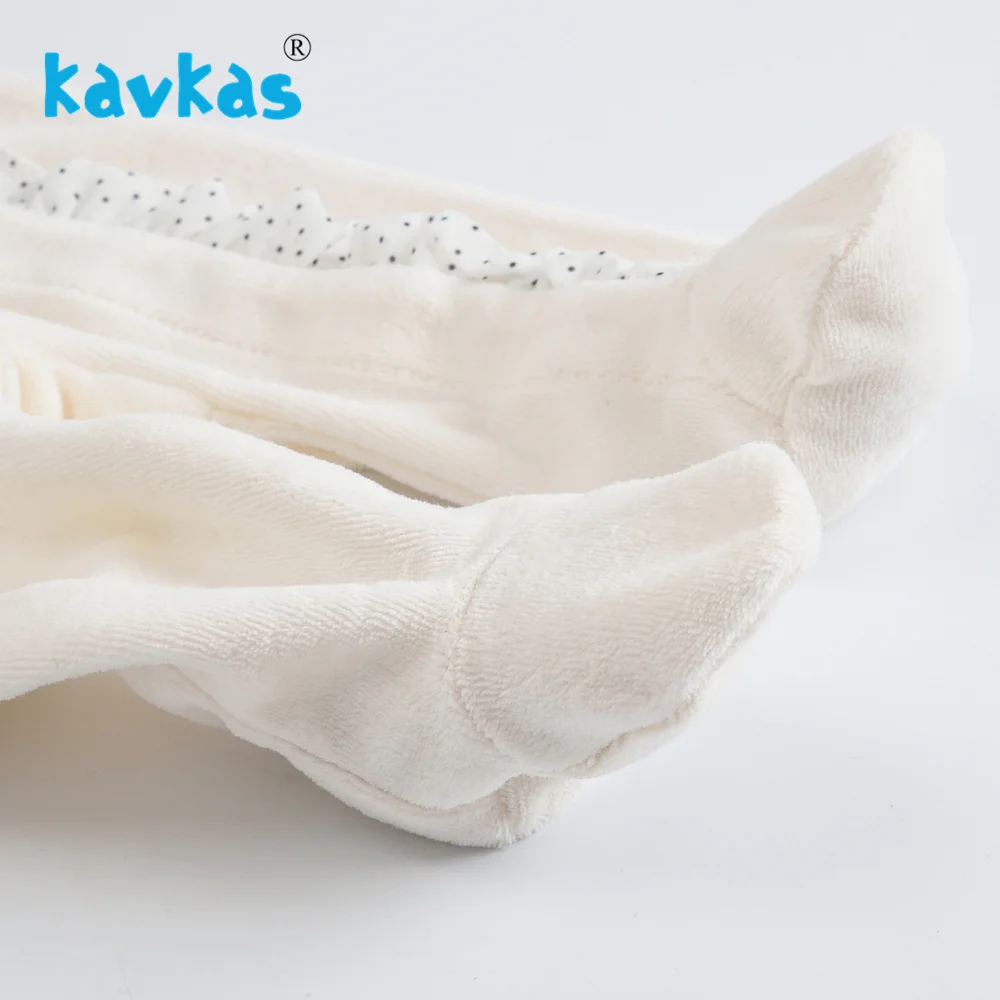 Kavkas Baby Girl Clothing Winter Warm Long Sleeve Rompers Bear Printing Sleeping Pajamas Bebes Menina|Ромперы| |