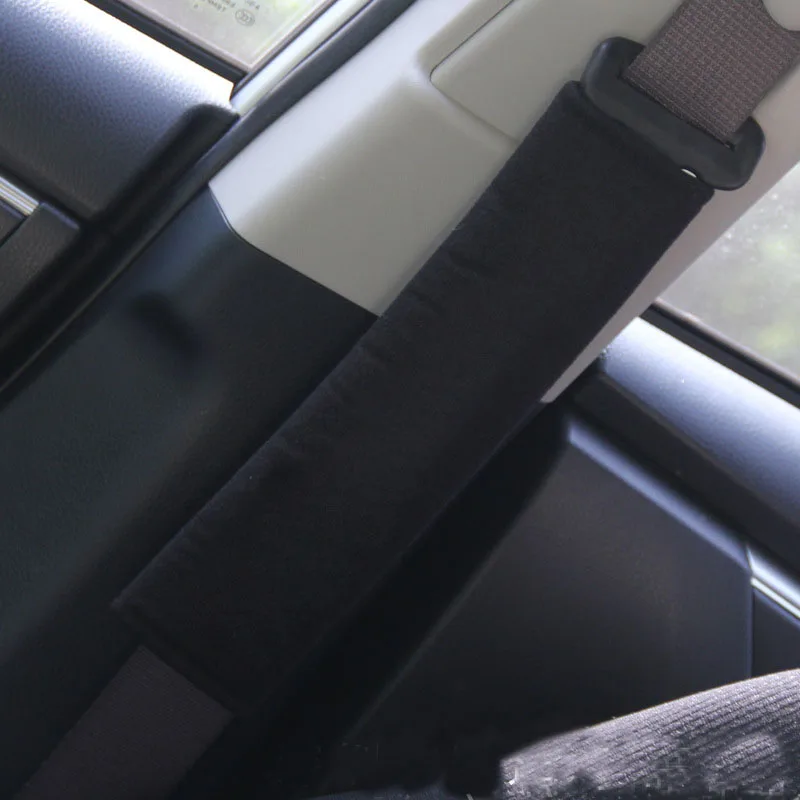 1 Pair Black Comfortable Car Safety Seat Belt Shoulder Pads Cover Soft
