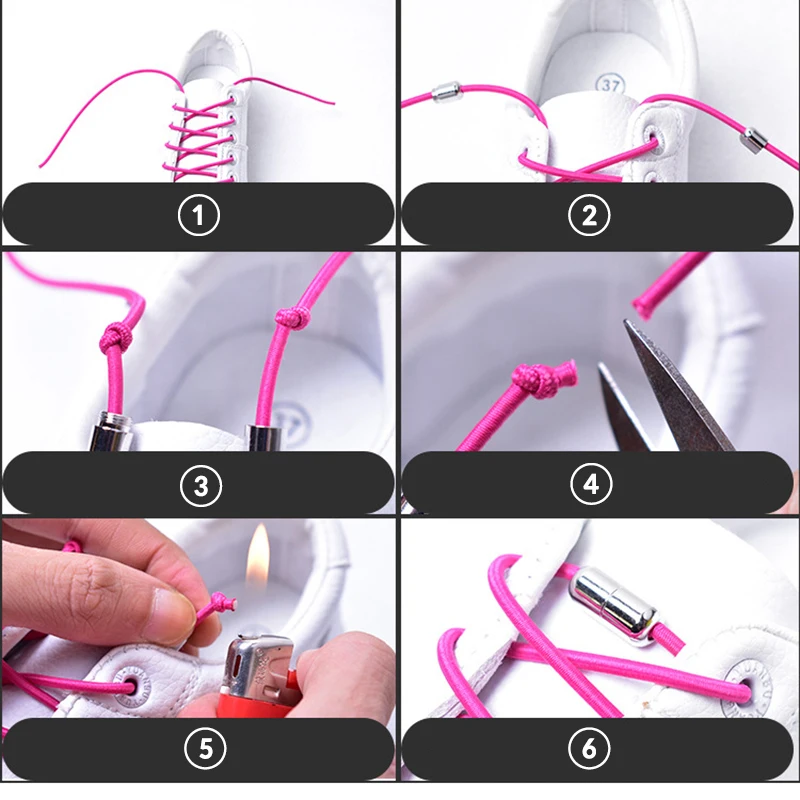 1 пара эластичных запирающих шнурков, круглые шнурки без завязок, шнурки для обуви для детей и взрослых, цветные спортивные ленивые кроссовки, шнурки для обуви, шнурки