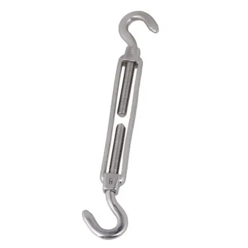 304Stainless Steel European Style Hook&Hook M8 Turnbuckles Adjustable