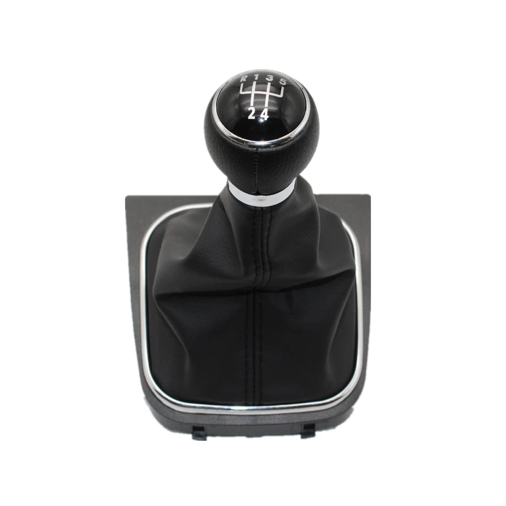 

For VW Golf 5 MK5 R32 For GTI 2004 2005 2006 2007 2008 2009 Car-Stying 5 Speed Car Gear Stick Level Shift Knob With Leather Boot