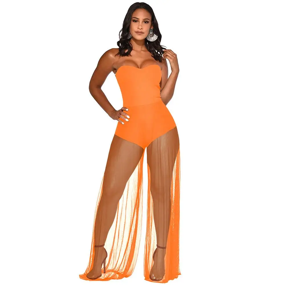 Rompers Womens Jumpsuit Mesh Stitching Openwork Sexy Bodysuit Female Semi-Transparent Overall Chiffon Splice Jumpsuits Nightclub Rompers Womens Jumpsuit Mesh Stitching Openwork Sexy Bodysuit Female Semi-Transparent Overall Chiffon Splice Jumpsuits Nightclub