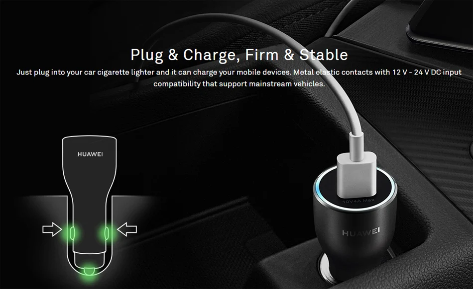 Автомобильное зарядное устройство huawei Originele Auto 40 Вт Supercharge usb type C cabe быстрое зарядное устройство P30 Mate20 X pro honor view 10