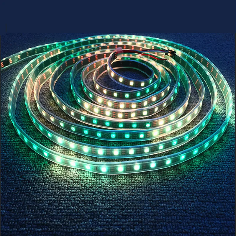 DC5V WS2812B полноцветная RGB светодиодная лента 30/60/144 светодиодов/m WS28121 Пиксельная