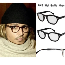 Высококачественные очки oculos Johnny Depp, круглая оправа в ретро стиле, ручная работа, оптическая оправа для женщин и мужчин, очки по рецепту