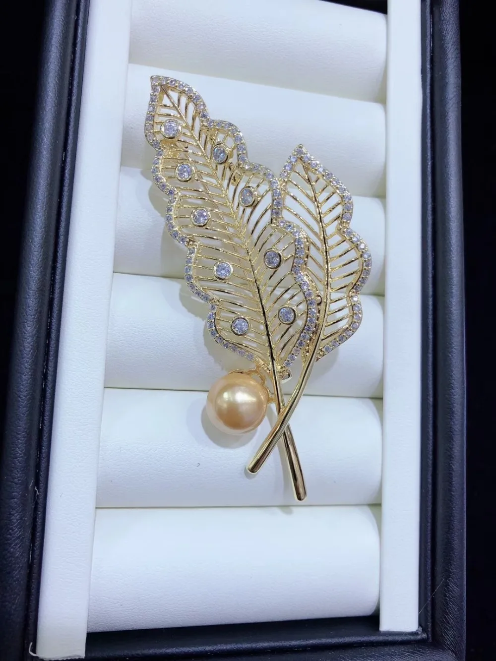 

Y336 High Quality Golden plated Paved CZ Necklace Brooch Base Cubic Zirconia Jewelry Connector DIY Jewellery Making