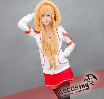 

Cosplay Sword Art Online Asuna Yuuki cosplay costume hoodie Jacket coat