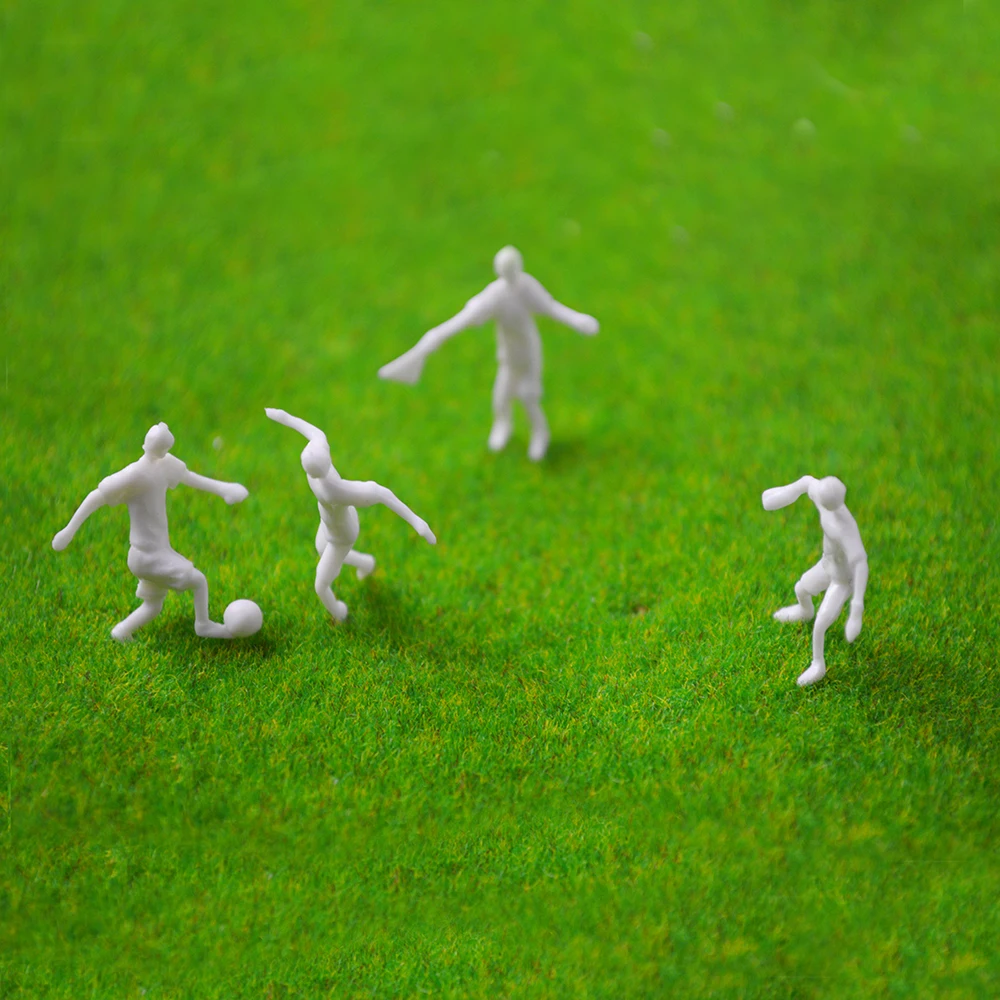 

Teraysun New Mixed 50pcs Scale 1:75 Miniature Football Player Scale Model Sport Football People Mini Soccer Player for Landscape