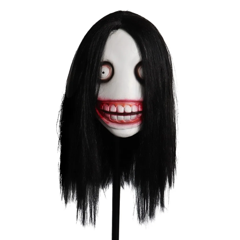 Горячая онлайн знаменитостей Инс игра JEFF THE KILLER Косплей Маска приведение ужас страшная латексная на все лицо маски вечеринка Хэллоуин