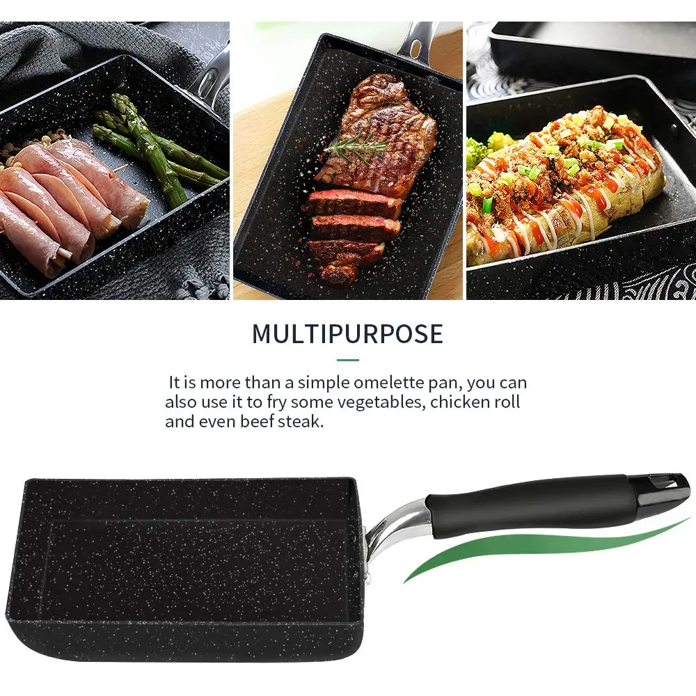 MyLifeUNIT Breakfast Omelette Pan Non-Stick Japanese Egg Rolled Frying Pot Tamagoyaki Egg Pan Kitchen Cooking Tools MyLifeUNIT Breakfast Omelette Pan Non-Stick Japanese Egg Rolled Frying Pot Tamagoyaki Egg Pan Kitchen Cooking Tools