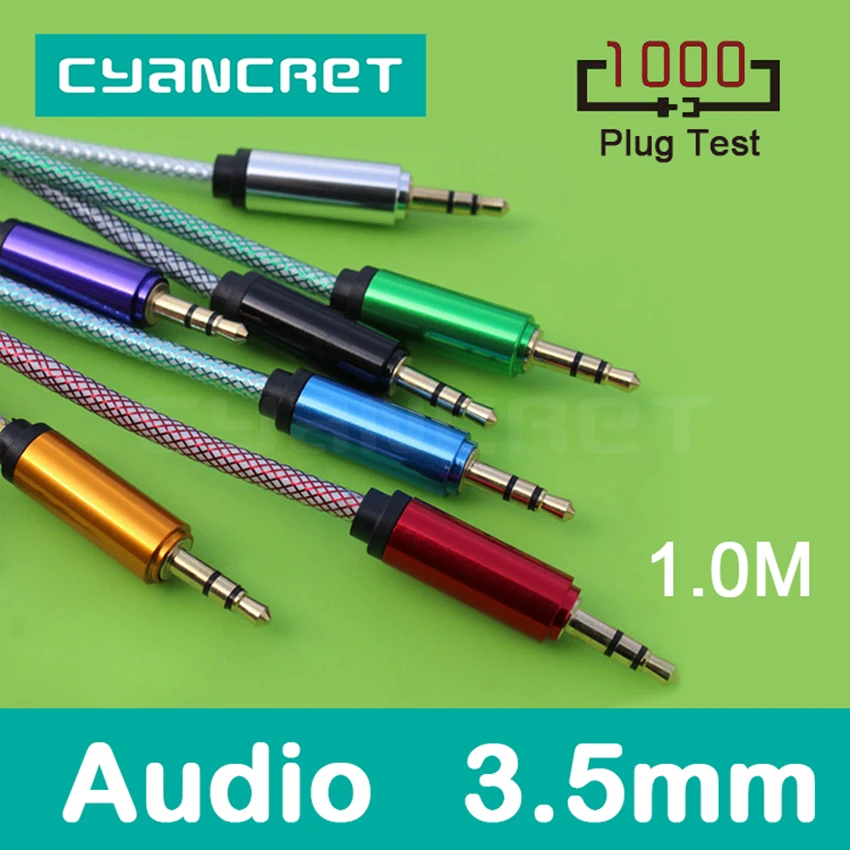 

AUX Cable Jack 3.5mm Audio Cable 3.5 mm Jack Speaker Line Male to Male Cable for Mobile Phone Car Computer Headphone Colours
