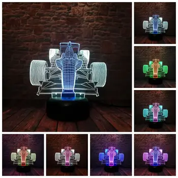 

3D Nightlight LED Mixed 7 Colors Changing Light Desek Robot Karting Car Model Toys