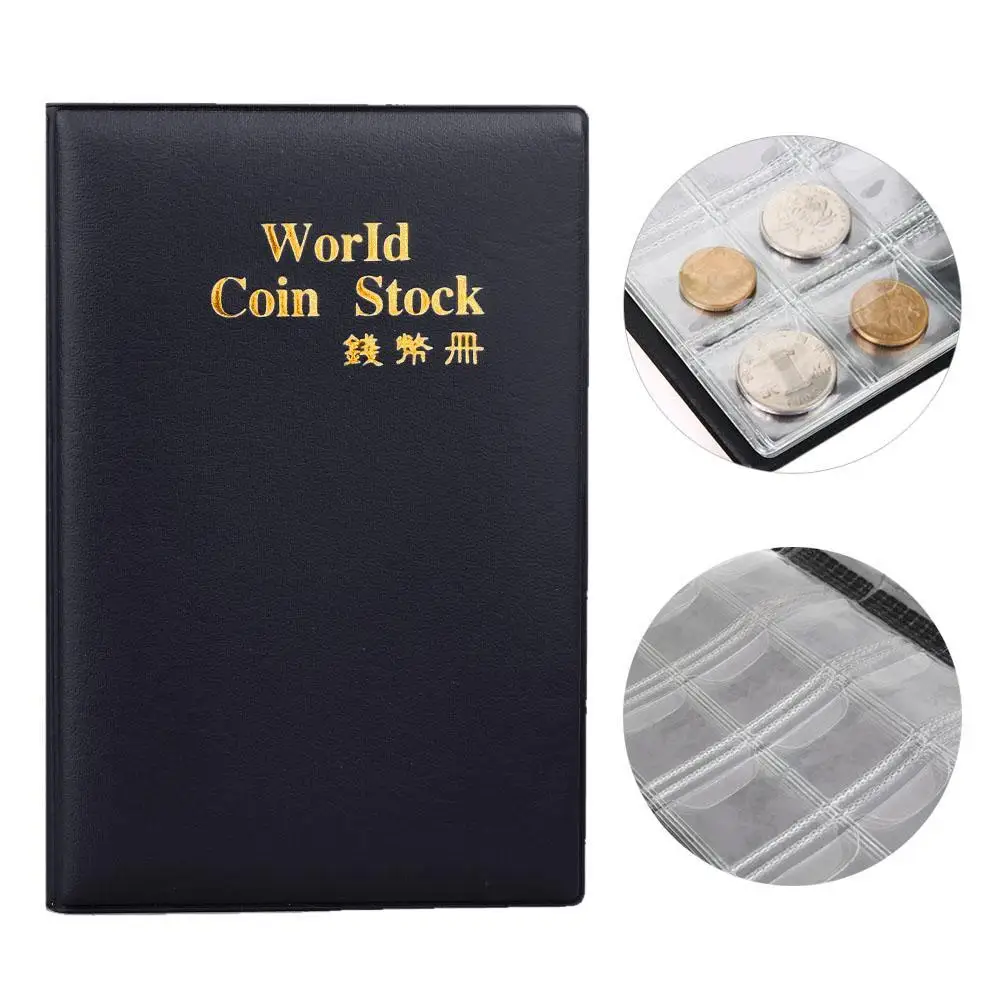 Портативный 120 монет коллекционный альбом чехол для коллекция книга карманы