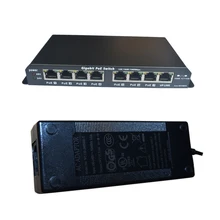 8 Порты и разъёмы коммутатор Gigabit Мощность более переключатель питания по сети Ethernet для 802.3af/24 v устройств с 24v120w Питание: GPOES-8-7-24v120w